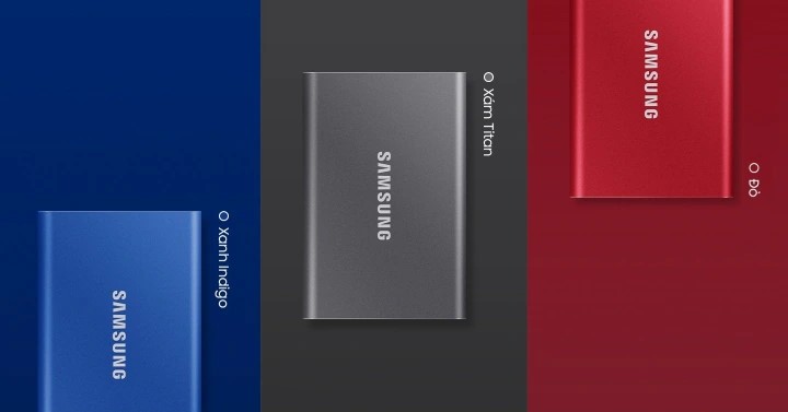Ổ Cứng Di Động SSD Samsung T7 USB-C 3.2 Gen2 1TB