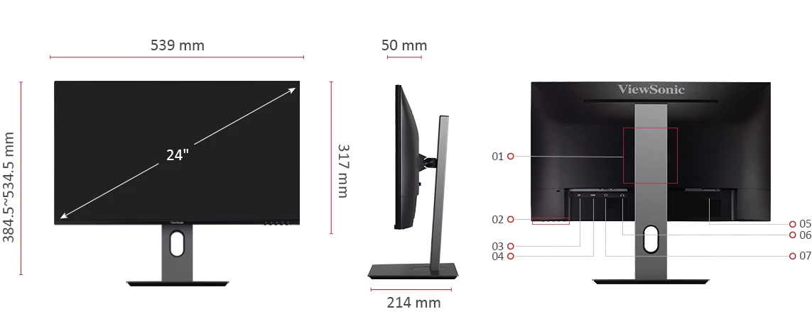 Màn Hình ViewSonic VX2480-SHDJ 24 inch FHD IPS 75Hz